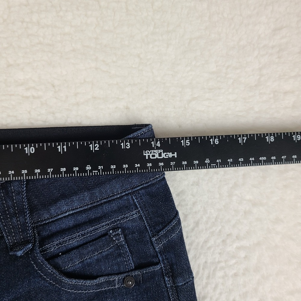 Democracy Jeans Womens 2 Blue Ab Solution Skinny Distress Dark Wash Denim‎ - Picture 4 of 13